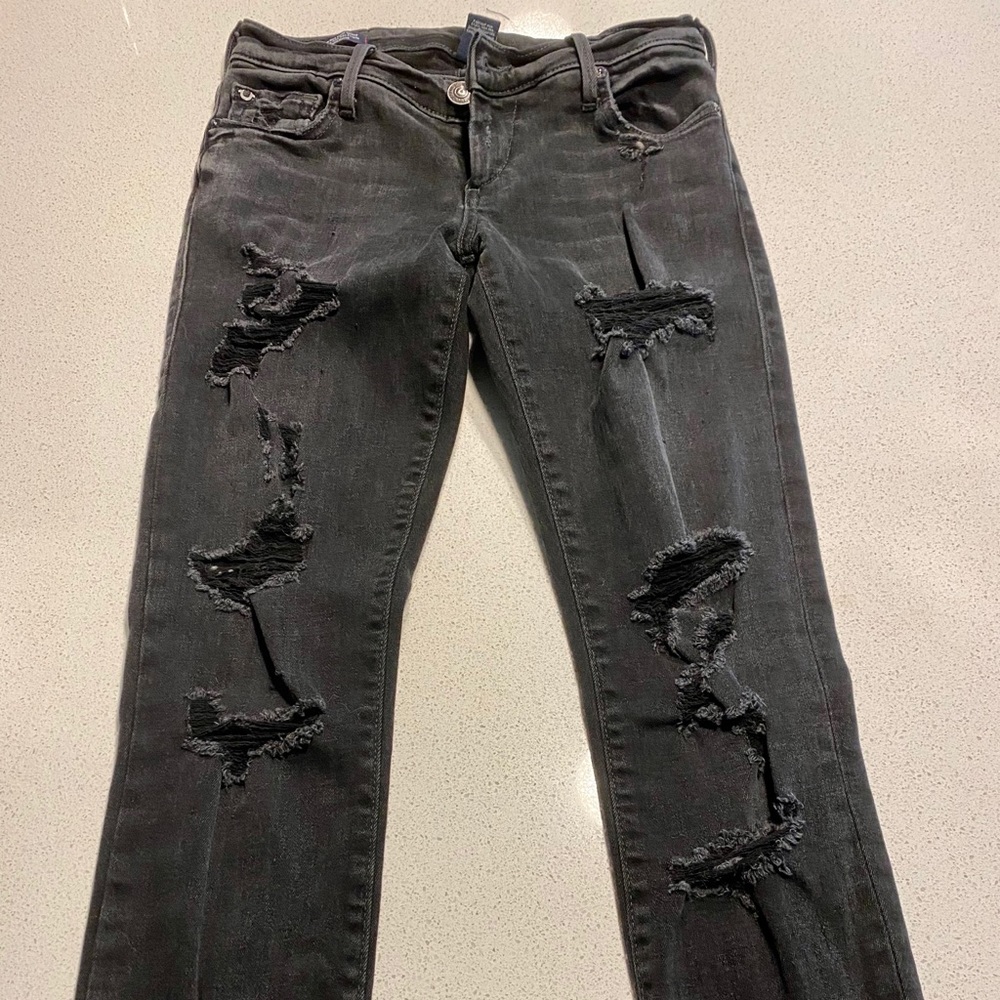 True Religion Casey Ripped Super Skinny Jeans